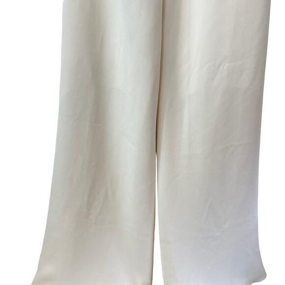 Ralph Lauren 100% Silk Margerie One-Shoulder Wide Leg Jumpsuit Ivory/cream 6 - Picture 10 of 12